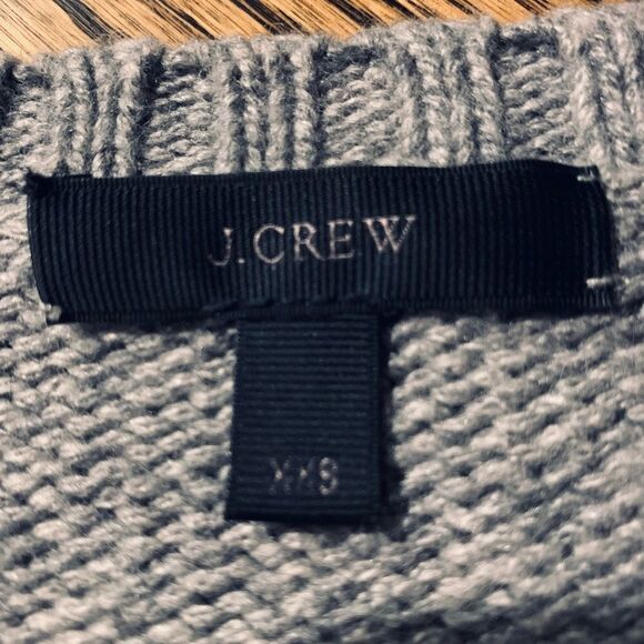 J Crew Gray Wool Blend Crewneck Long Sleeve Sweater XXS - Picture 7 of 8